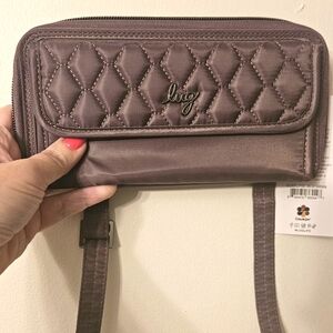 NWT Lug Kickflip SE Convertible RFID Wallet/Crossbody Bag Brown NEW